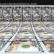 Money Printing 100 US Dollar Banknotes Illustration. 3D render