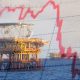 Stock market chart and industrial -oil and gas - background